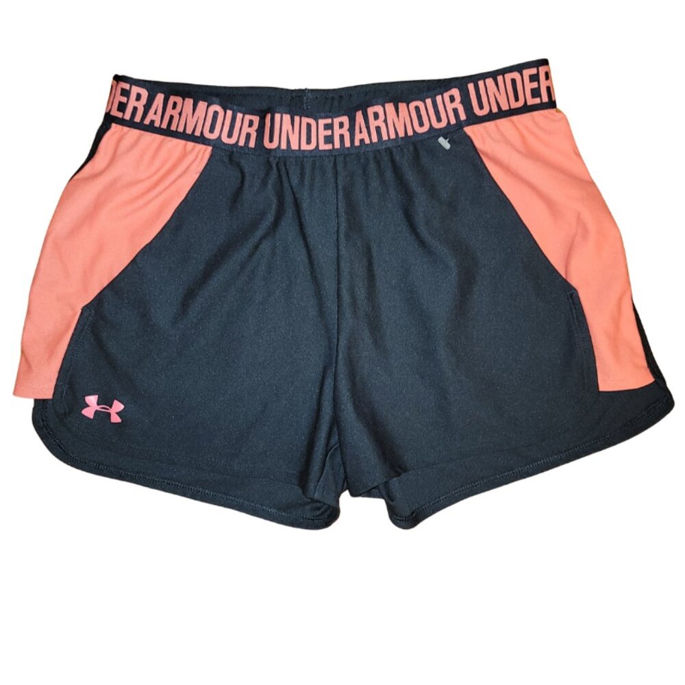 Under Armour Black and Pink Shorts